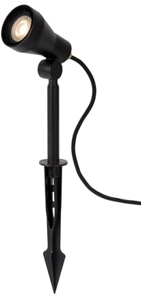 Lucide SPIKE – trädgårdsstrålkastare utomhus – LED dim. – GU10 – 1x5W 3000K – IP54 – svart