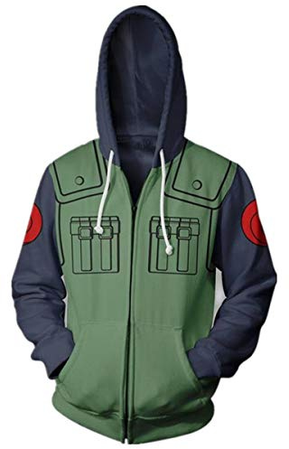 Bulex Hommes Anime Japonais Cool Manches Longues Veste Bomber Zippée À Capuche Veste Collège