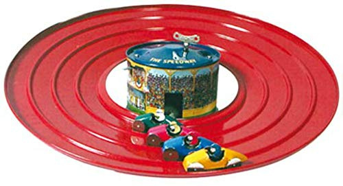 Juguete Decorativo de Hojalata con 4 Coches Circuito Carreras Coches Vehículos de Cuerda. Juguetes y Juegos de Colección. Regalos Originales. Decoración Clásica.