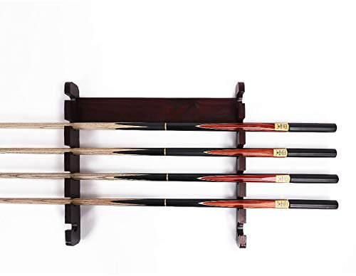 Mirtqj Porte-Queues Billard,Support De Baguette Mural Traditionnel,Accessoire De Billard Pour Billard, Pour Salles De Billard/couleur du grain du bois / 60Cm