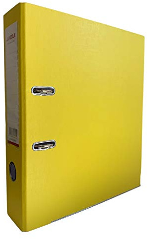 A4 Yellow Paperbacked Lever Arch File by Janrax