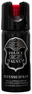 POLICE MAGNUM Pepper Spray Self Defense Portable Safety Canister- 2 oz Twist Lock (Red)