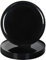 Youngever 9 Grande Assiettes en Plastique de 25CM, Assiettes DIner (Noir)