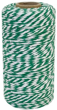 YAZHED Garden Twine, 100M Cotton String, 2MM Diameter, Green