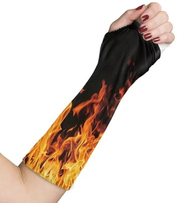 Uorisanigo Arm Cast Cover Anti Scratch Arm Protectors Cast Cover Cool Flame Arm Cast Sleeve Cast Decorative Washable Arm Wrist Elbow Cast Cover for Boys Kids