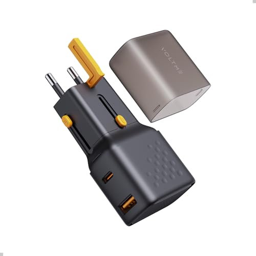 VOLTME Adattatore da Viaggio 35W Spina USB-C Universale, VITO 35W Presa Adattatore Universale da Viaggio, Presa Ricarica rapida QC3.0 & PD tipo C per Viaggi Caricatore Universale da Viaggio