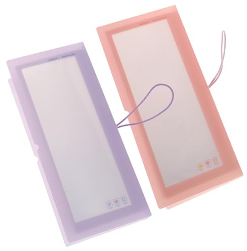 TEHAUX Multifunctional Display Album Sticker Book Student Supply 2pcs Portable Plastic Organizer for Stickers Collecting and Displaying