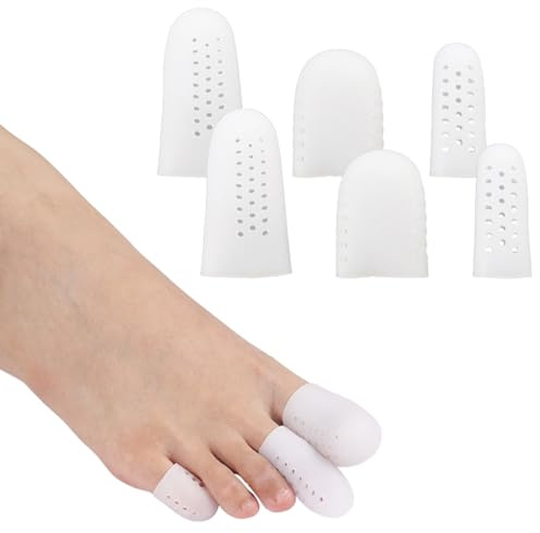Lot de 12 protections d'orteils en gel respirant - Protection des gros orteils - Coussinets en silicone pour les ongles manquants ou incarnés - Cors, callosités, ampoules