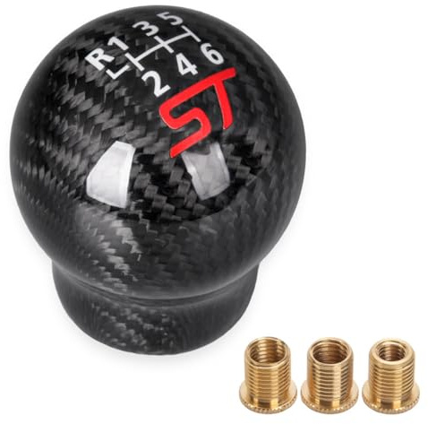 Ludom 6 Speed Manual Carbon Fiber Racing Gear Shift Knob - Fit for Focus Fiesta MK7 MK8