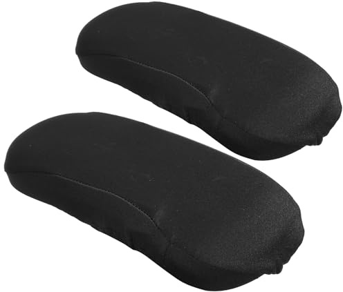 Healifty Funda para Reposabrazos de Silla de Oficina y Gaming, 2 Unidades, Tela Elástica Negra 32x8 Cm, Protector Antipolvo Cómodo y Flexible para Escritorio y Espacio de Trabajo