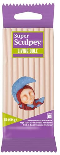 Super Sculpey, POZSLD3 Living Doll Argile, Polymère, Clair, 454g