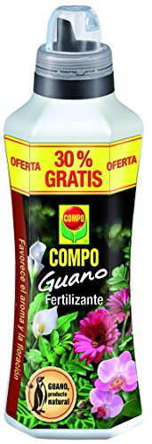COMPO Fertilizante con guano para plantas de interior, balcón y terraza, Fertilizante líquido, 1 L más 30% adicional