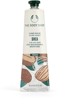 The Body Shop Shea Hand Balm (1x 30ml), Nourishing Hand Balm for Dry Hands, 96hr Moisture, Fast-Absorbing Formula, Made with Shea Butter, Vegan Certified