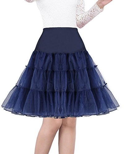SHIMALY Women's 50s Vintage Petticoat 26 Crinoline Rockabilly Tutu Skirt Slip