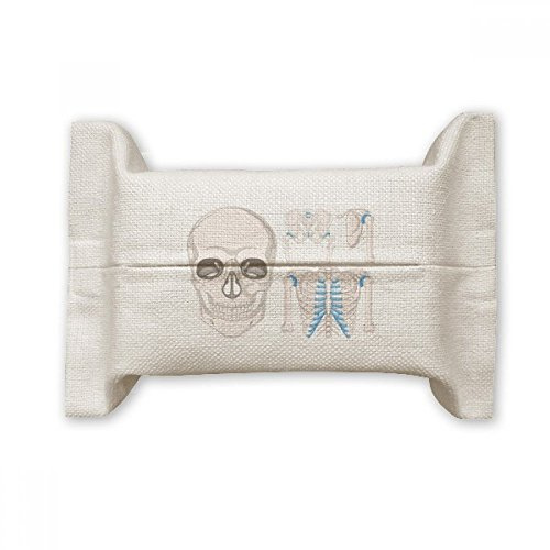 DIYthinker Human Skeleton Illustrations l Ribs Tissue Paper Cover Holder Cotton Linen Bag