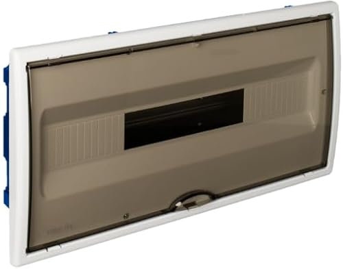 Quadro elettrico da incasso Pladur 22 elementi telaio bianco e porta fumè SOLERA 8690PFHGW