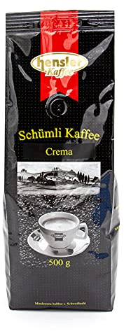 Hensler Kaffee Schümli Kaffee Crema, 100% Röstkaffee, vollaromatisch, für Vollautomaten und Siebträger, mittlere Röstung