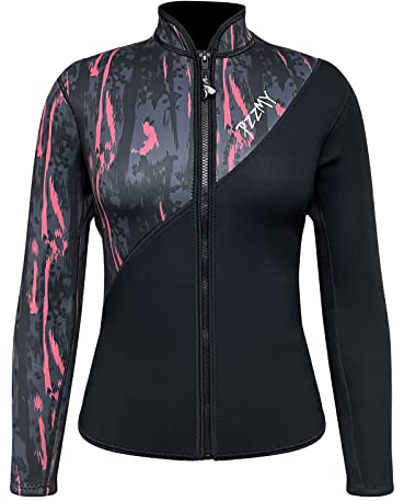 PZZMY Neoprenanzüge für Erwachsene, 3 mm, Neoprenanzug, Jacke für Tauchen, Surfen, Kanufahren, lange Ärmel, Neoprenanzug, Oberteil für Herren und Damen