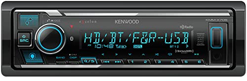 Kenwood KMM-X705 Excelon Digital Multimedia Car Stereo - Single DIN with Bluetooth, AM/FM HD Radio, Alexa Built in, Variable Color, SiriusXM