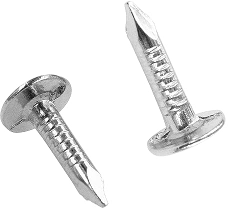 OMOTOOL Clavos de fieltro de acero para techos (150 piezas) de 15 mm, 130 gramos, clavos de fieltro de cabeza avellanada, para cobertizos, techos, tableros de pizarra de fieltro, pasadores de cabeza