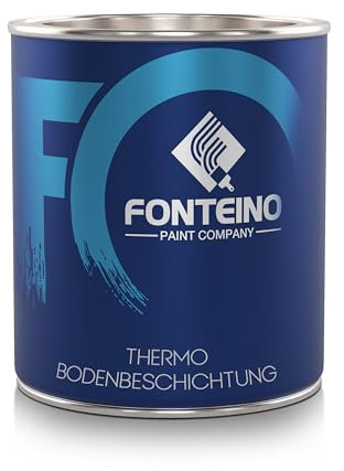 Fonteino Thermo Bodenbeschichtung Bodenfarbe Betonfarbe Betonbeschichtung Kellerfarbe Balkonfarbe etc. - Lichtgrau 750ml