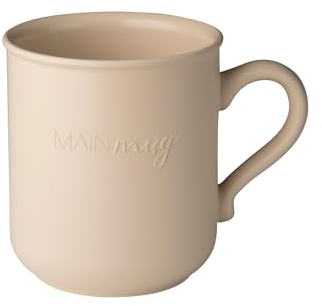 MAINmug – 4er Set Mehrweg-Tassen (300 ml) aus Recyclingkunststoff – Spülmaschinenfest, bruchsicher – Für Alltag Outdoor & Kinder (Elfenbeinweiß)