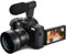 Monitech Digitalkamera für Fotografie und Video, 4K Kompaktkamera Autofokus,48MP fotokamera für Vlogging mit 180° Flip Screen, 16X Digitalzoom, 32GB Karte, 2 Batterien