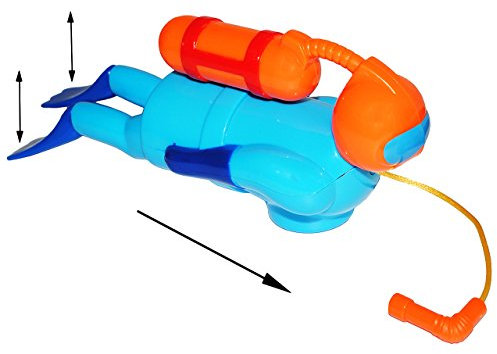 alles-meine.de GmbH Badewannenspielzeug/Schwimmfigur - Taucher - schwimmt selbst im Wasser - zum Aufziehen - für Badewanne/Badespielzeug - Wasserspielzeug Tier/Tauchsch..