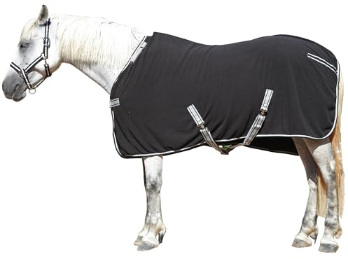 Gallopoff Horse Fleece Cooler, Blanket Liner - 300g Anti-Pilling Fleece, Moisture-Wicking, Cooling & Drying for Post-Workout, Bath & Travel, Prevent Overheating & Chilling Black 72