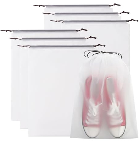 Reseskoväskor | Vattentät kabelficka 20 x 20 x 2 cm | Transparent dragkedja skoväska | Set med 6 delar Sevatic Storage Organizer Bag | kvinnor