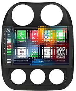 Sistema navegación Coche Estéreo para Coche de 10,1 con Android 12,Wi-Fi,2+32 GB,Radio,GPS,navegación y CarPlay para Jeep para Compass Patriot