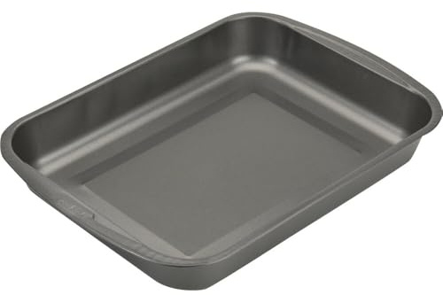 Goodcook Everyday Nonstick Roast Pan, Metal Utensil-Safe Easy Clean Dishwasher Safe Rectangle Roaster, 11.5x15.5-Inch, Silver