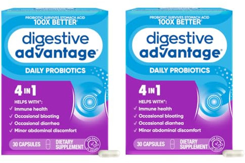 Schiff Sustenex-Digestive Advantage Probiotics Formula, 30Ct (2 Pack)