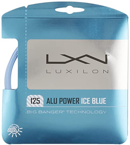 WILSON Luxilon ALU Power 125 Tennis String - Set, Ice Blue
