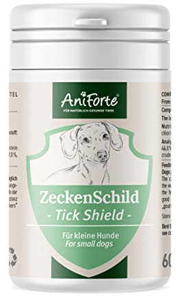 AniForte tick protection for dogs (small to 10kg) 60 capsules - Natural tick shield through skin barrier, tick repellent for parasites, prevention of tick bites, tick tablets for tick protection