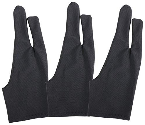 Paquete de 3 guantes de dibujo para tableta de artistas para dibujar u otros