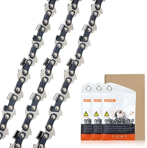 Savior 3-Pack Sägenkette 3/8LP 57 Antriebsglieder 1,3mm 40 cm Rückschlagsarme ketten kompatibel mit Titan, Dolmar, Ein-hell, Echo, Oregon und andere 91P057X