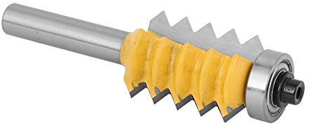 Jeu de Mèches de Défonceuse Fraise à Bois, Rail de Fraise Réversible, Couteau à Tenon Multi-dents 8x30