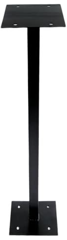 ACL Support de Montage sur Pilier pour boîtes aux Lettres – Design Durable, antirouille et résistant aux intempéries – Installation Facile en extérieur (Noir)