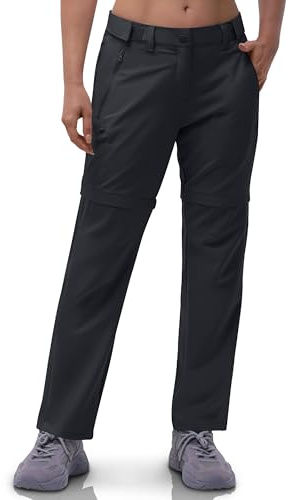 33,000ft Pantalon de randonnée zippé pour femme - Respirant - Séchage rapide - Extensible - Amovible - Pantalon d'extérieur - Pantalon de travail d'été