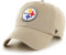 '47 NFL Pittsburgh Steelers Clean Up Unisex-Baseballkappe, Verstellbarer Riemenverschluss, Einheitsgröße, Team Logo, Farbe Khaki