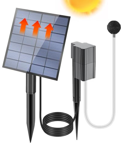 Acuario con bomba de aire - Aireador para pecera, Bomba aireadora para acuario | Bomba de burbujas de aire, bomba aireadora de estanque, bomba de aire solar, bomba eficiente para pecera, accesorios de