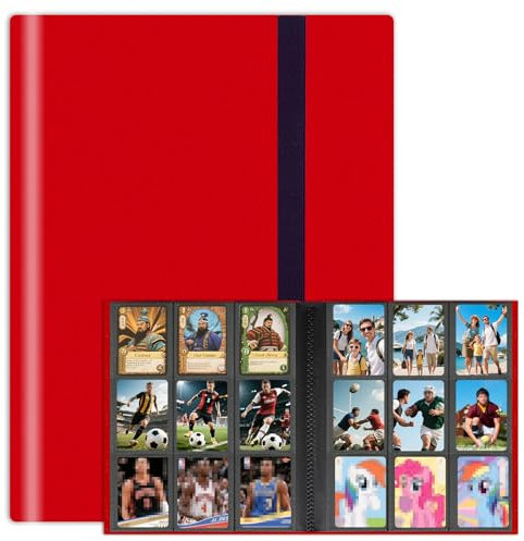 9-Pocket Trading Card Binder, 30 Pages Holding 540 Pockets, PU Trading Card Album Card Folder Card Binder Holder Album for MTG, TCG, Pokemon Yu-Gi-Oh, Basketball Sports Cards, Game Cards