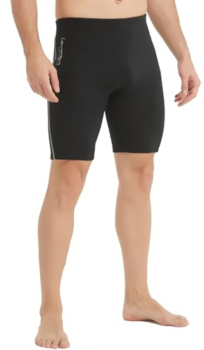 Lemorecn Men's Wetsuit Shorts 2mm, Super Stretch Neoprene Pants for Men | Adjustable Waist Drawstring, Keep Warm, Flexible & Comfortable, Neoprene Swim Pants for Scuba Diving Surfing Kayaking