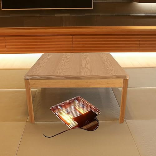 Stufa Kotatsu, tavolo Kotatsu, tavolino da caffè Futon, tavolini da caffè in legno massello, tavolino basso per sedersi sul pavimento, tavolo da meditazione Chabudai quadrato, tavolo riscaldante Tatam