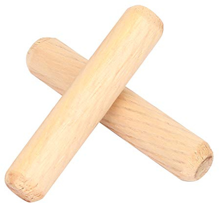Akozon Goupilles Rondes Cannelées pour le Travail du Bois, 1 Paquet de 100 épingles Artisanales en Bois (10*50mm un paquet)