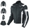 Giacca Tessuto Moto Protezioni CE Manica Staccabile Gilet Termico Bianco L