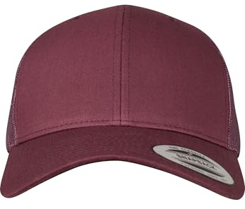 Flexfit 6606-RetroTrucker, Cappellino da baseball Unisex - Adulto, Rosso (Maroon), Taglia unica