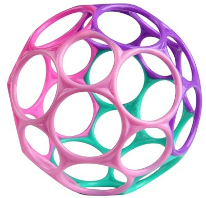 Bright Starts Oball Classic Easy-Grasp Toy - Pink/Purple