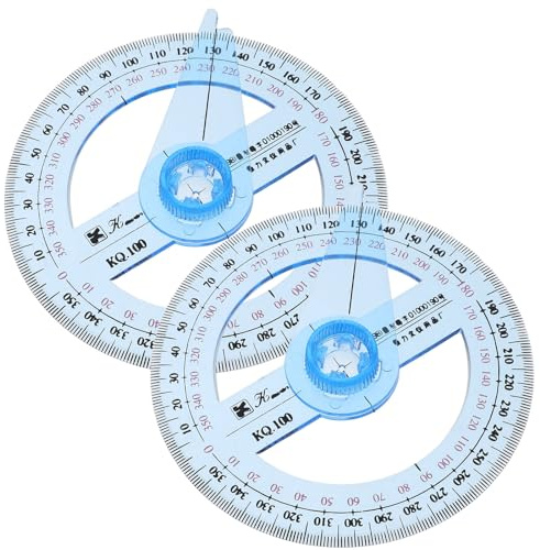 TOYANDONA 2Pcs Circle Protractor Protractor Ruler Protractor Measuring Tool 360-degree Protractor for Kids Classroom